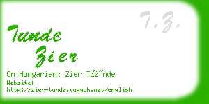 tunde zier business card